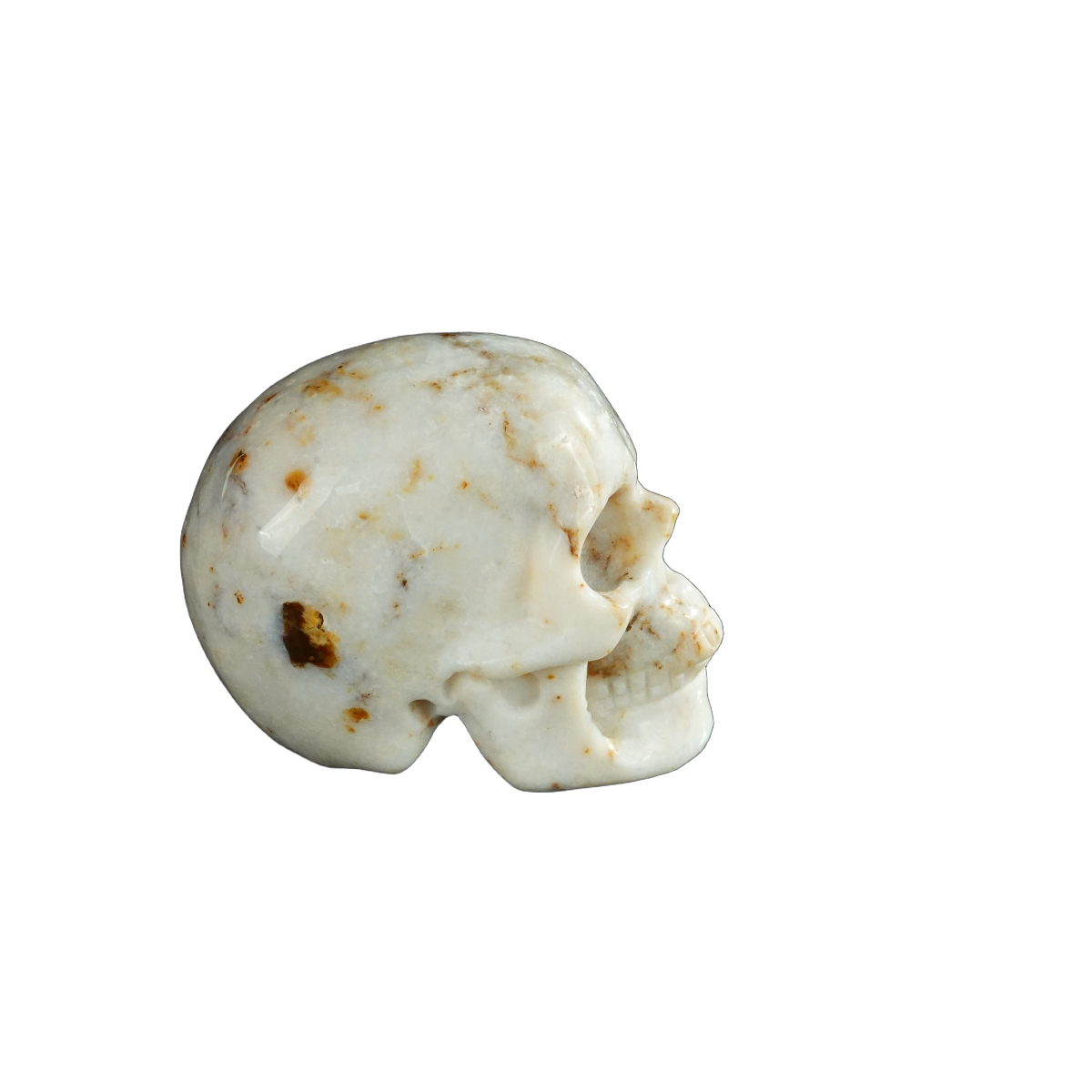 2.2" White Opal Crystal Skull Carving - Unique Piece #WO17