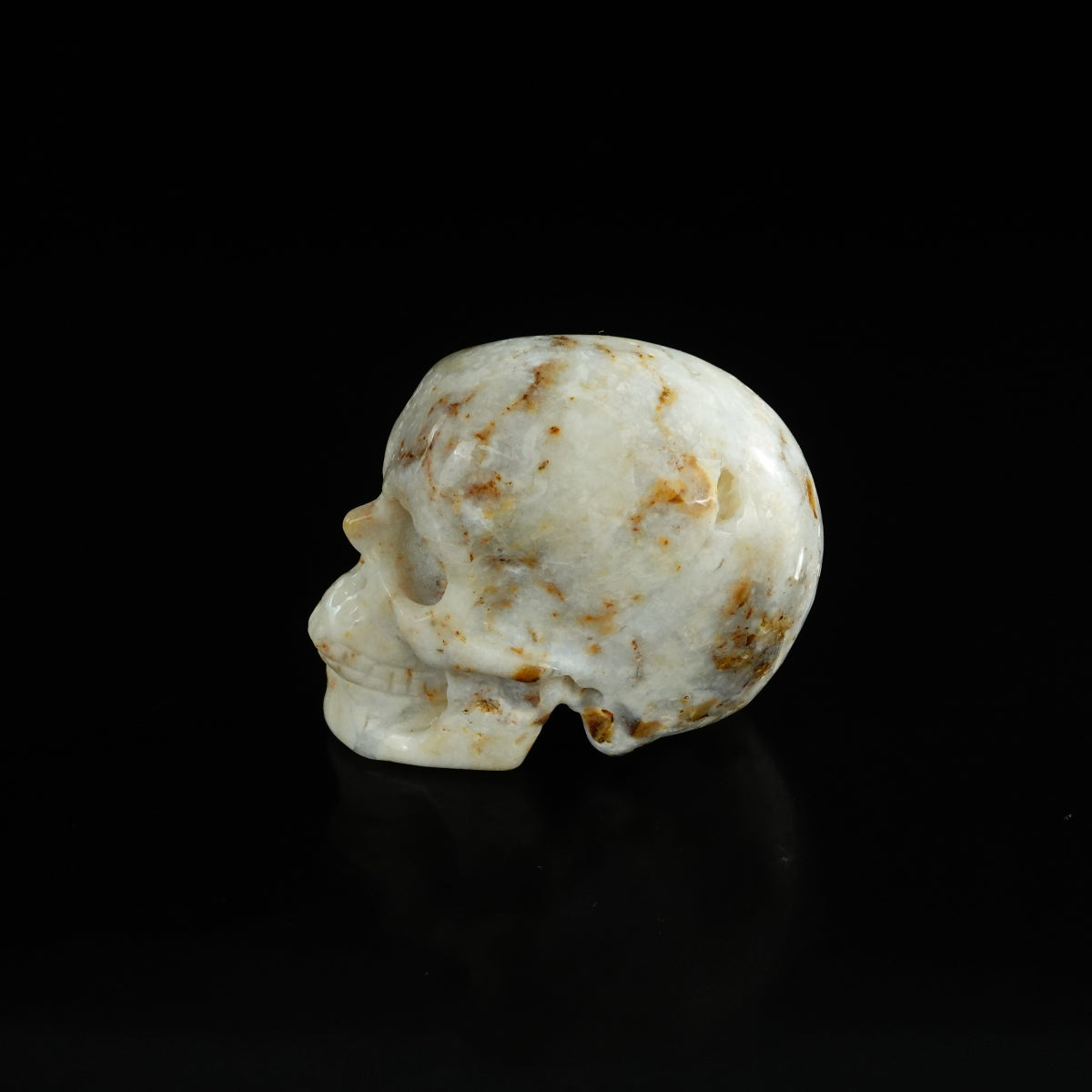 2.2" White Opal Crystal Skull Carving - Unique Piece #WO17