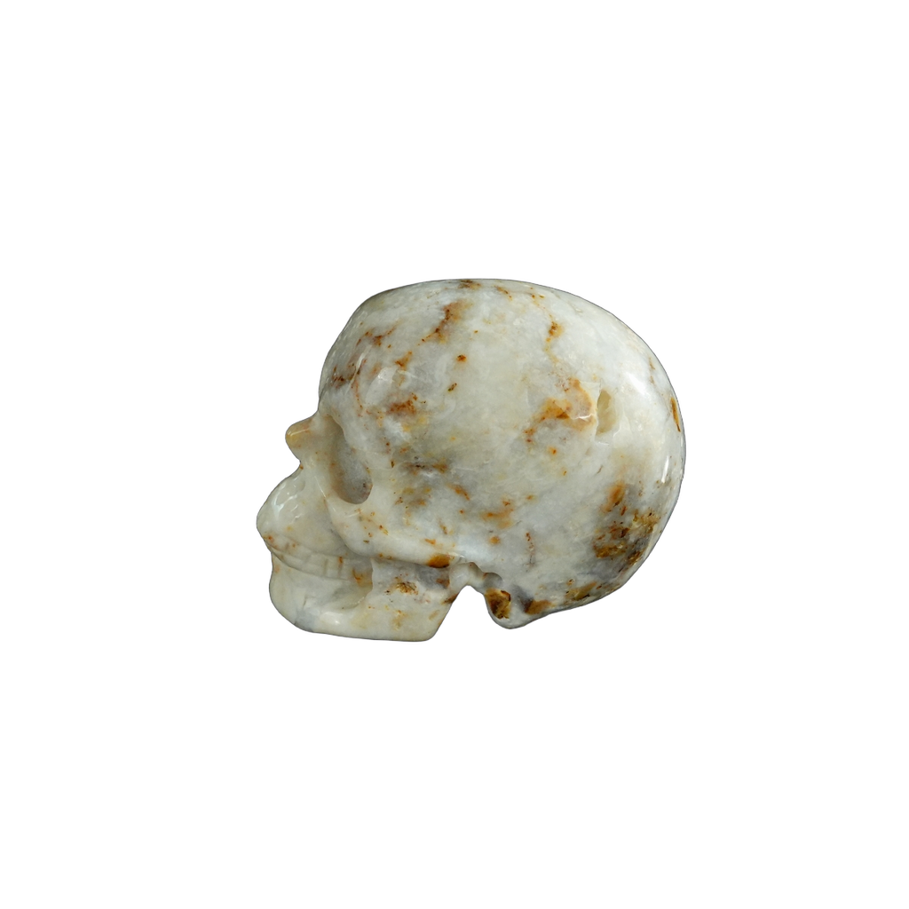 2.2" White Opal Crystal Skull Carving - Unique Piece #WO17