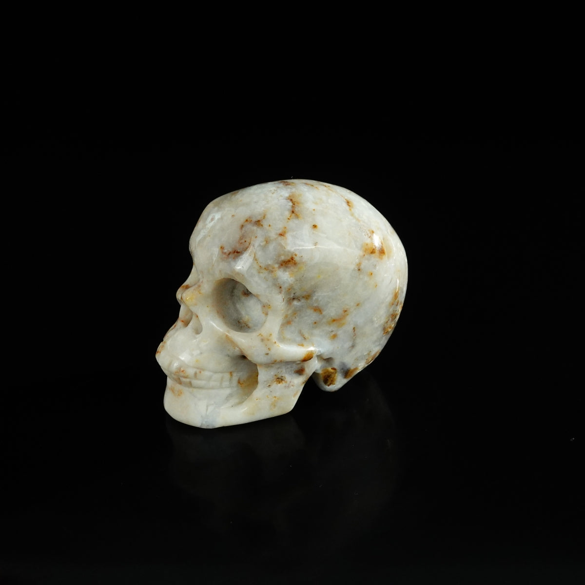 2.2" White Opal Crystal Skull Carving - Unique Piece #WO17