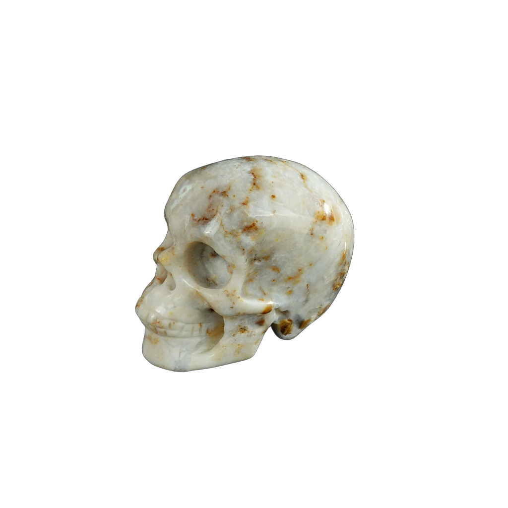 2.2" White Opal Crystal Skull Carving - Unique Piece #WO17