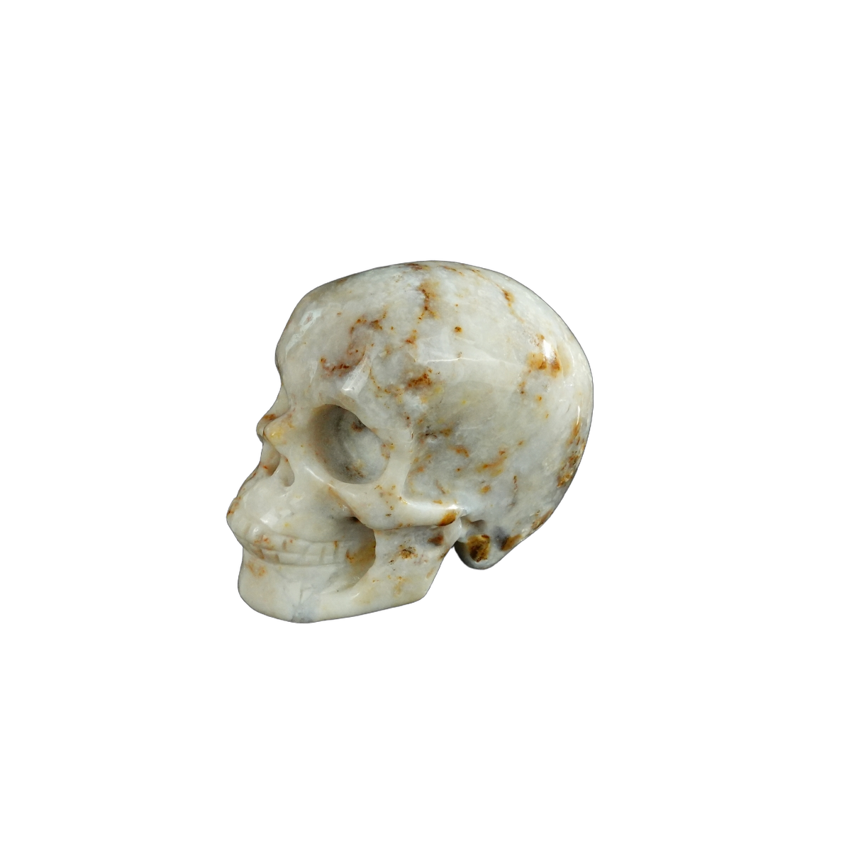 2.2" White Opal Crystal Skull Carving - Unique Piece #WO17