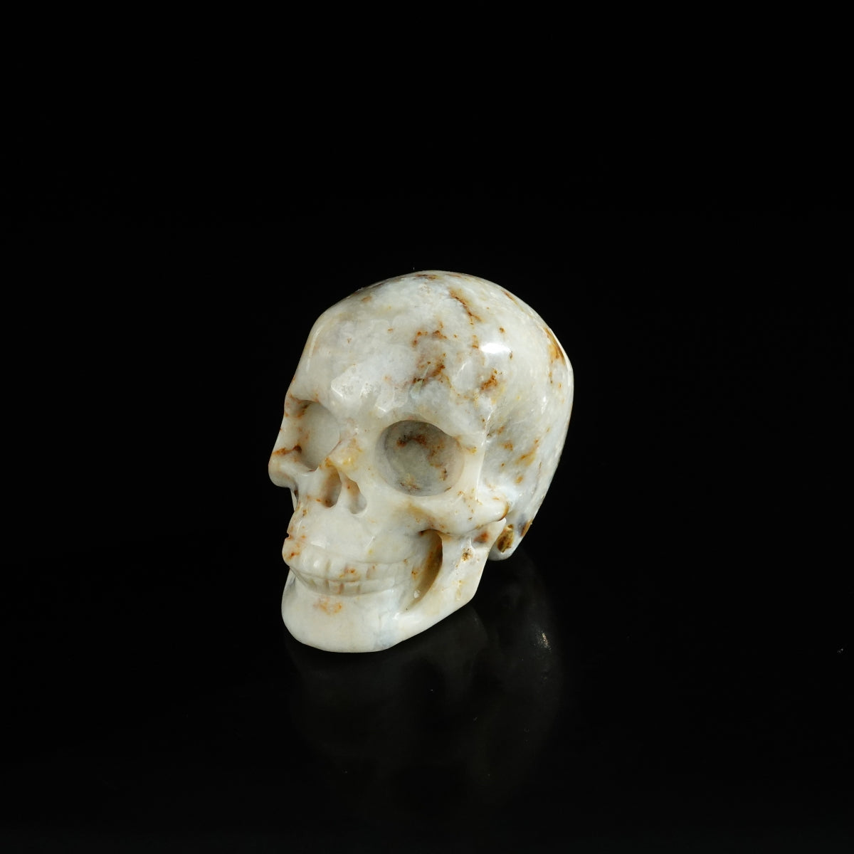 2.2" White Opal Crystal Skull Carving - Unique Piece #WO17