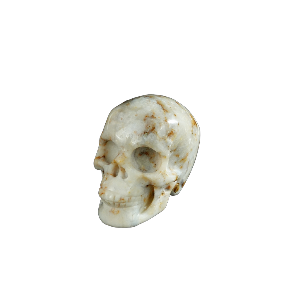 2.2" White Opal Crystal Skull Carving - Unique Piece #WO17