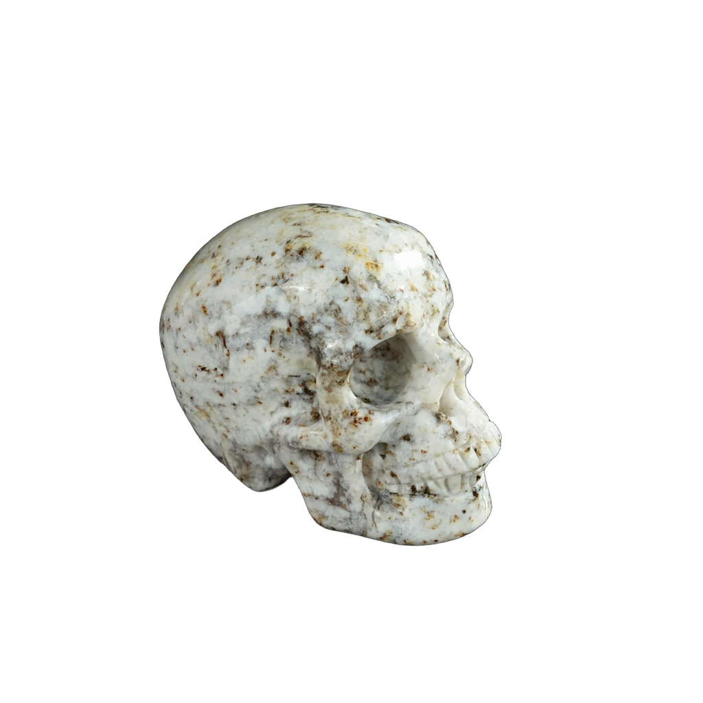 2.2" White Opal Crystal Skull Carving - Unique Piece #WO18