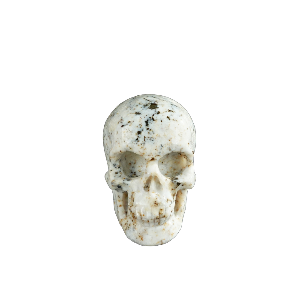 2.2" White Opal Crystal Skull Carving - Unique Piece #WO19