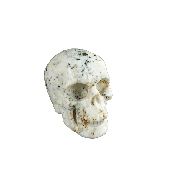 2.2" White Opal Crystal Skull Carving - Unique Piece #WO19 - alternate view