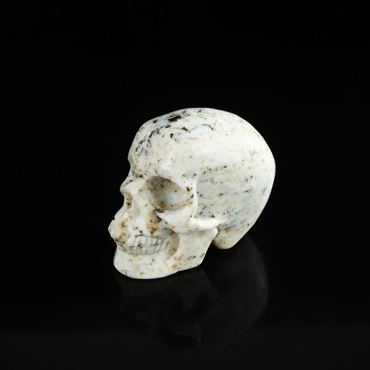 2.2" White Opal Crystal Skull Carving - Unique Piece #WO19