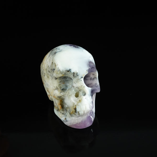 2.2" White Opal Crystal Skull Carving - Unique Piece #WO20 - alternate view
