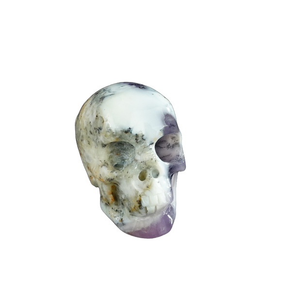 2.2" White Opal Crystal Skull Carving - Unique Piece #WO20 - alternate view