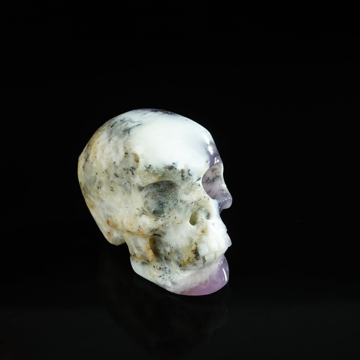 2.2" White Opal Crystal Skull Carving - Unique Piece #WO20