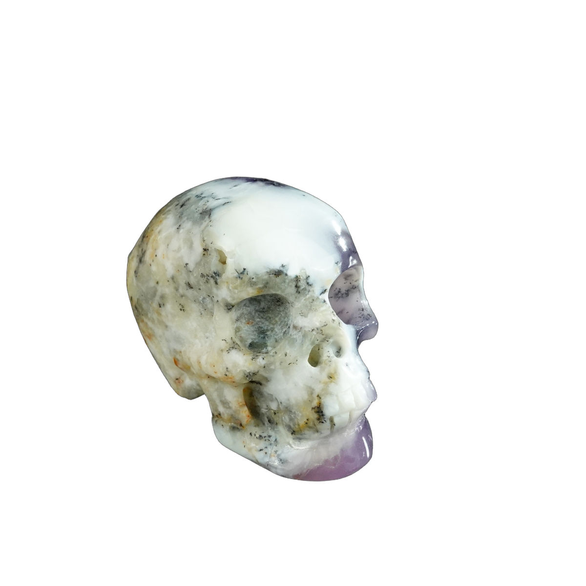 2.2" White Opal Crystal Skull Carving - Unique Piece #WO20