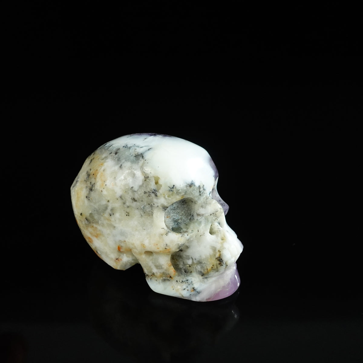 2.2" White Opal Crystal Skull Carving - Unique Piece #WO20