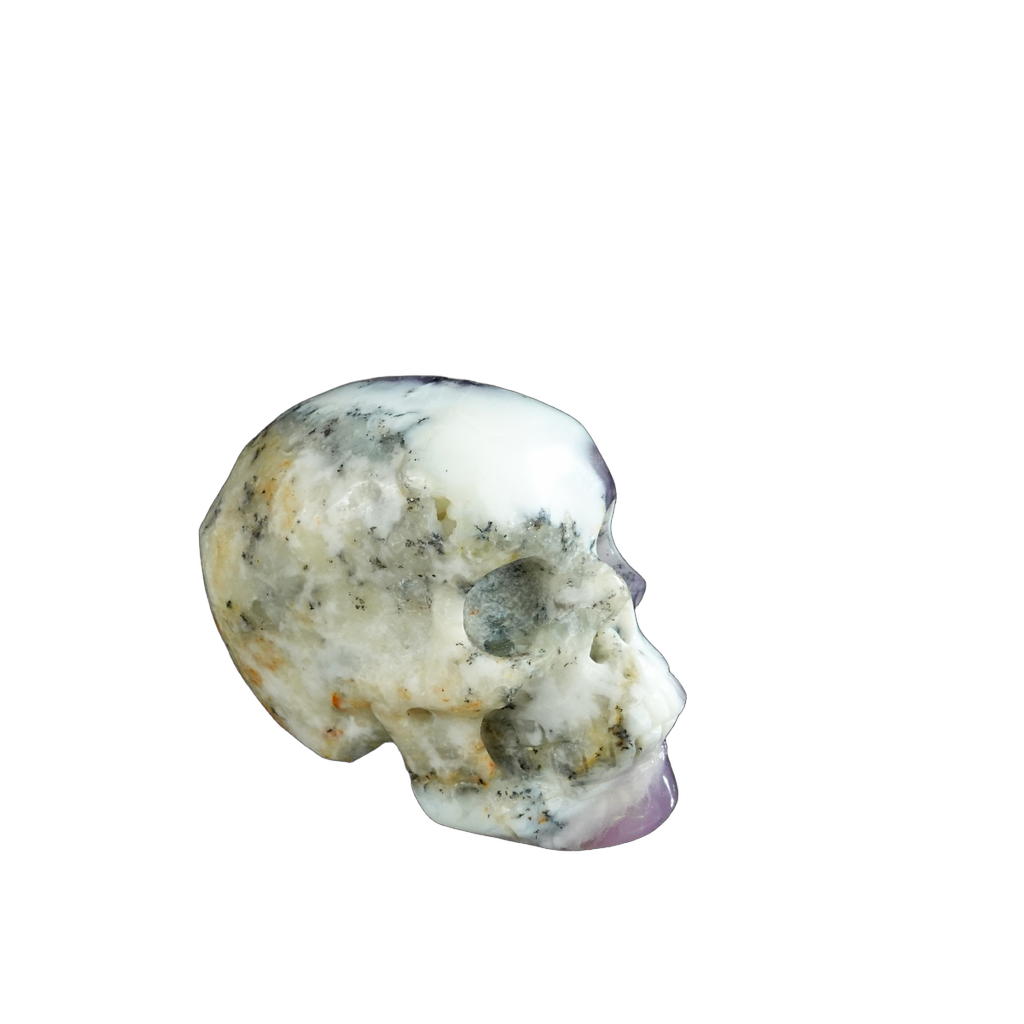 2.2" White Opal Crystal Skull Carving - Unique Piece #WO20