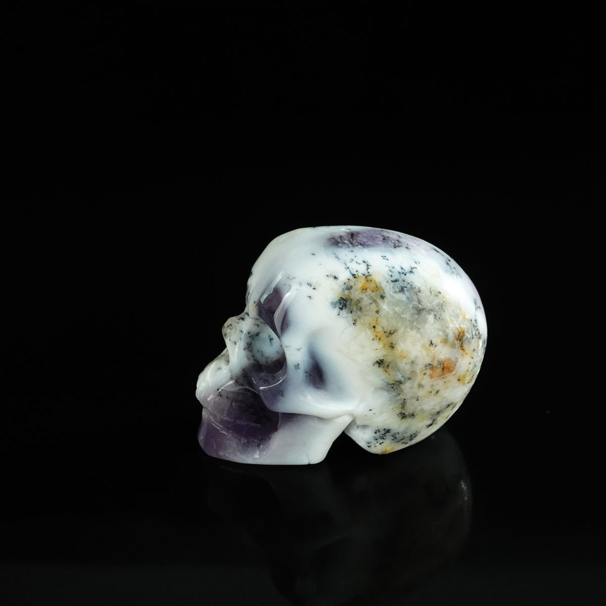 2.2" White Opal Crystal Skull Carving - Unique Piece #WO20
