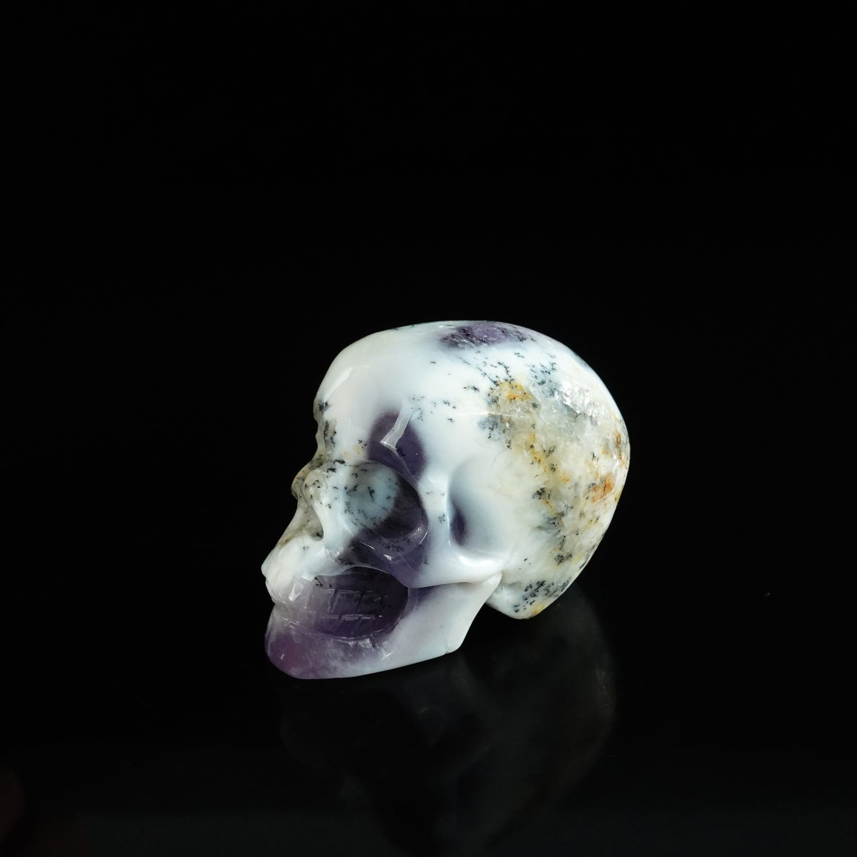 2.2" White Opal Crystal Skull Carving - Unique Piece #WO20