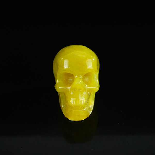2.2" Serpentine Crystal Skull Carving - Unique Piece #XJ05