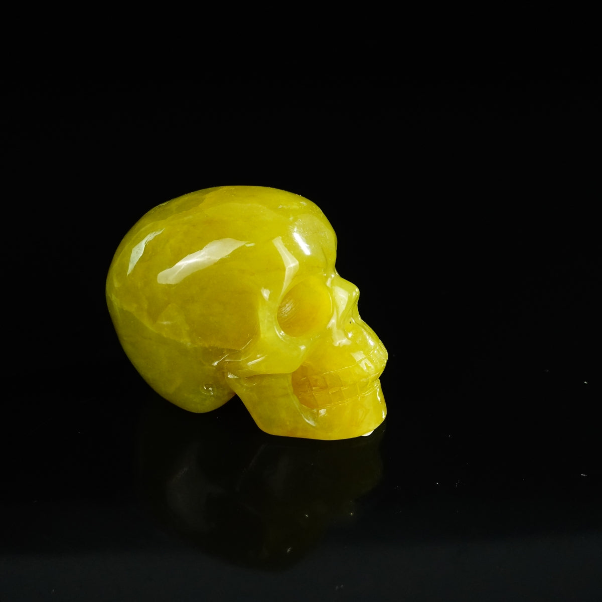 2.2" Serpentine Crystal Skull Carving - Unique Piece #XJ05