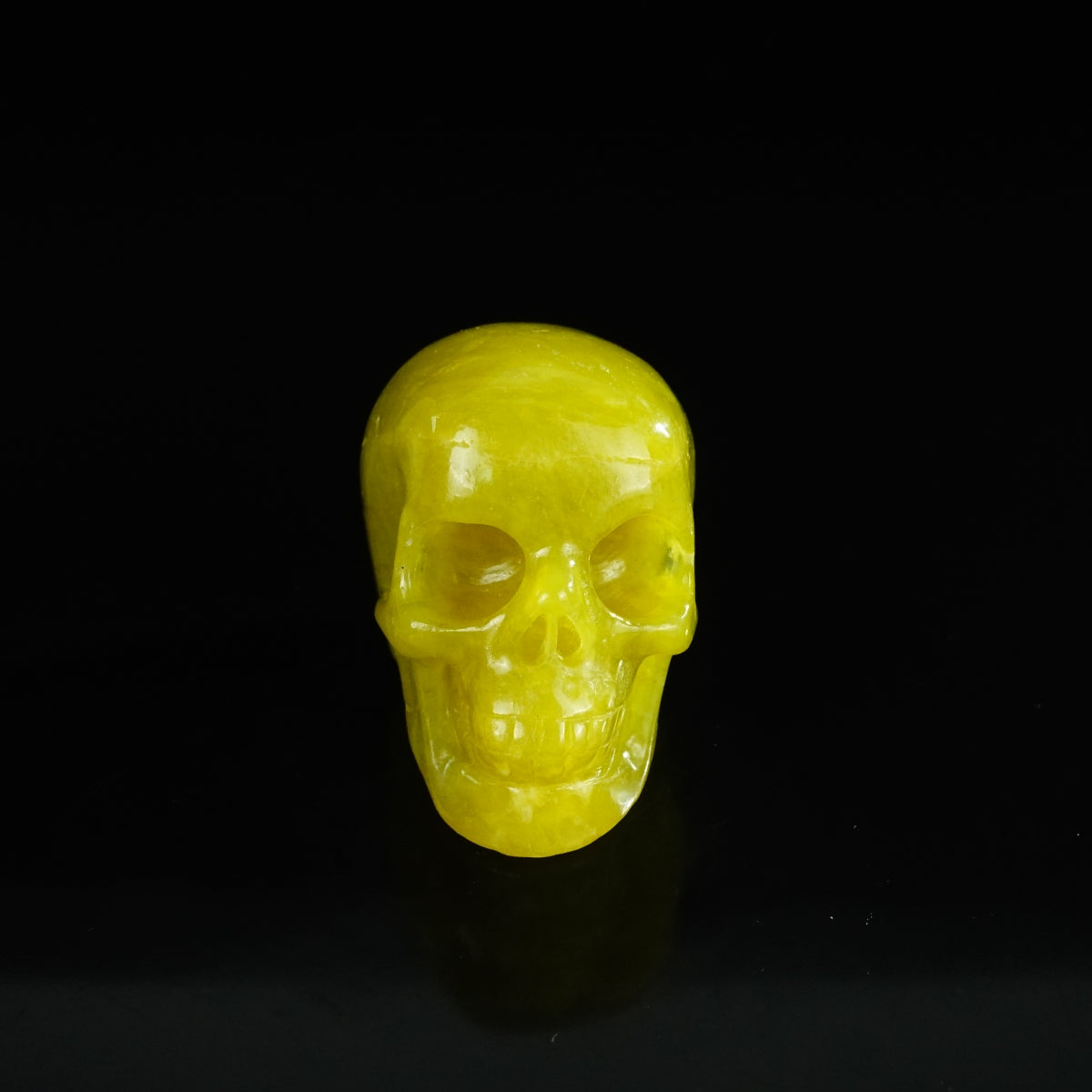 2.2" Serpentine Crystal Skull Carving - Unique Piece #XJ13