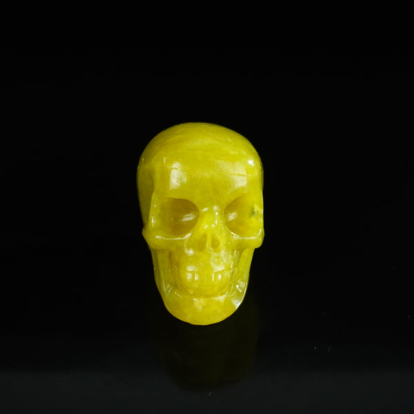 2.2" Serpentine Crystal Skull Carving - Unique Piece #XJ13