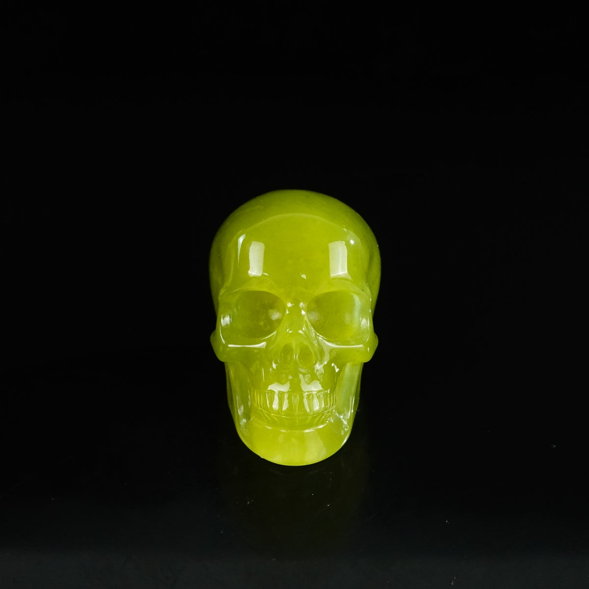 2.2" Serpentine Crystal Skull Carving - Unique Piece #XJ15