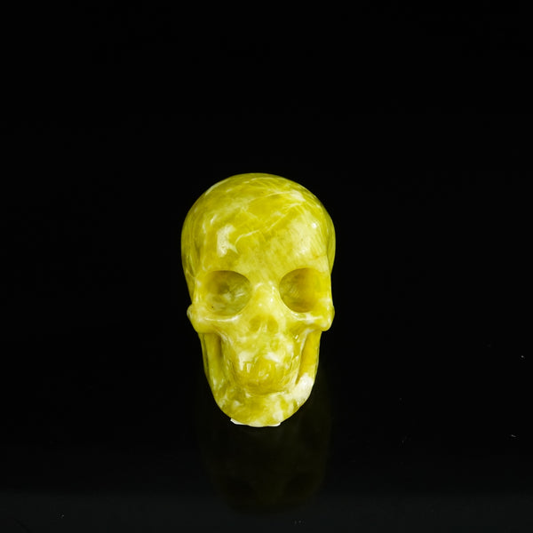 2.2" Serpentine Crystal Skull Carving - Unique Piece #XJ16