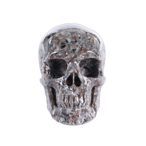 2.2" Yooperlite Crystal Skull Carving - Hand Carved Decor