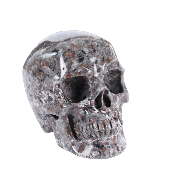 2.2" Yooperlite Crystal Skull Carving - Hand Carved Decor - alternate view