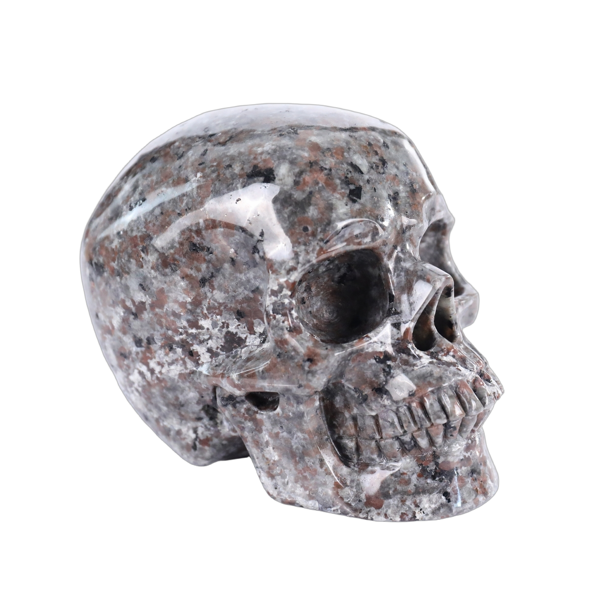 2.2" Yooperlite Crystal Skull Carving - Hand Carved Decor