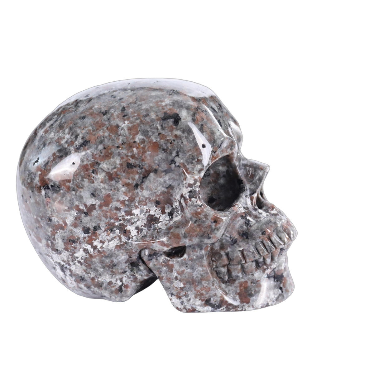 2.2" Yooperlite Crystal Skull Carving - Hand Carved Decor