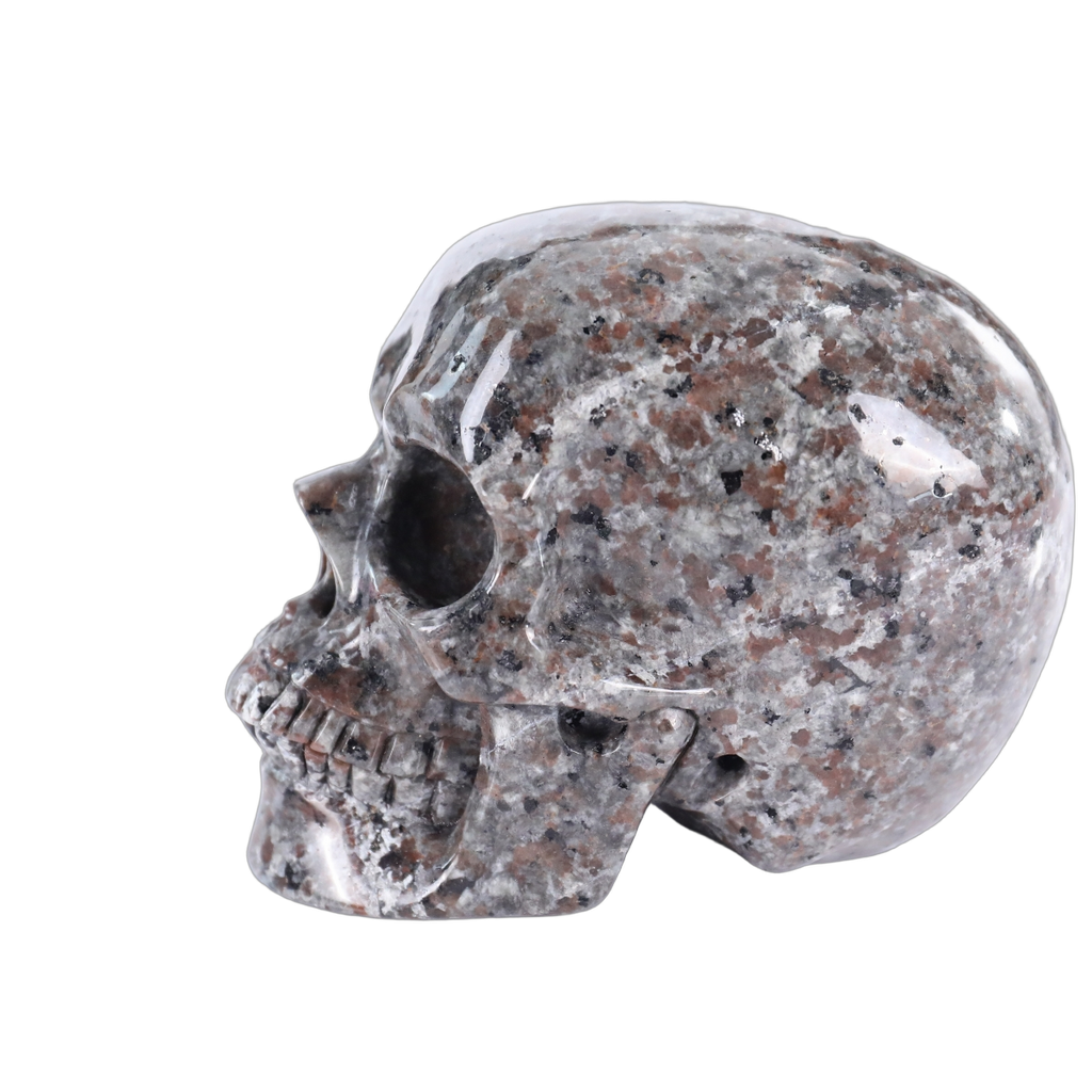 2.2" Yooperlite Crystal Skull Carving - Hand Carved Decor