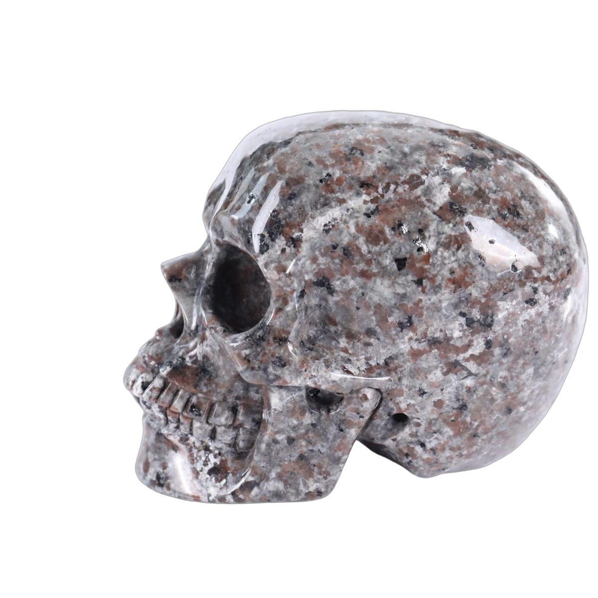 2.2" Yooperlite Crystal Skull Carving - Hand Carved Decor