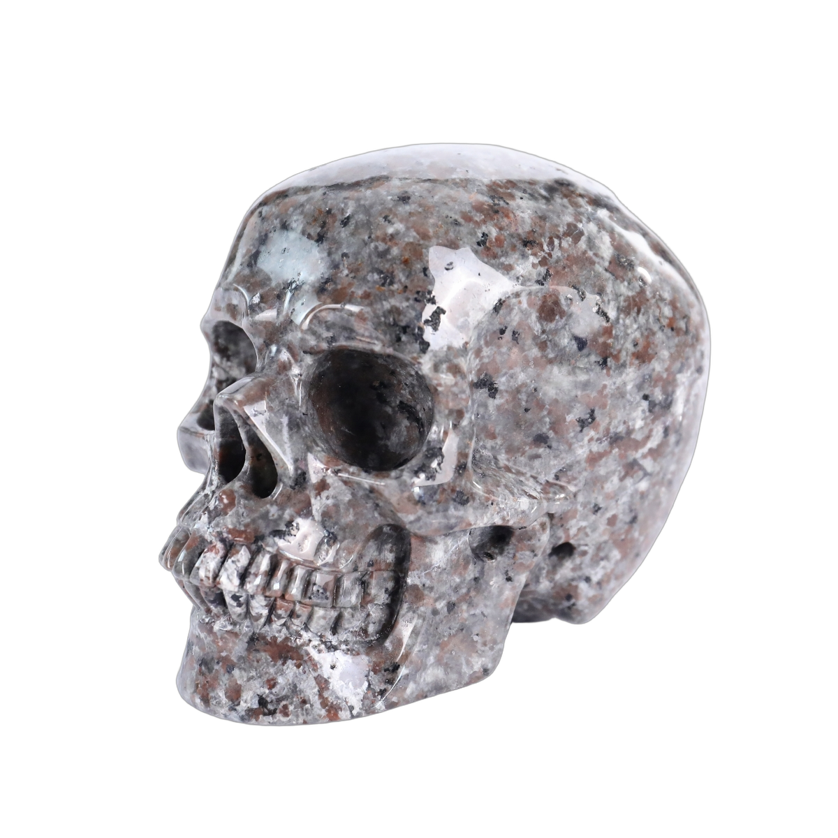 2.2" Yooperlite Crystal Skull Carving - Hand Carved Decor