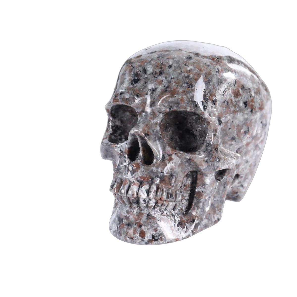 2.2" Yooperlite Crystal Skull Carving - Hand Carved Decor