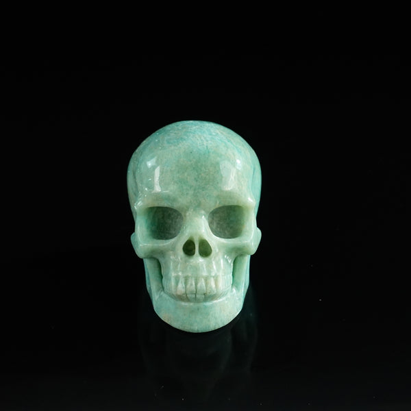 3.0" Amazonite Crystal Skull Carving - Unique Piece #AA01