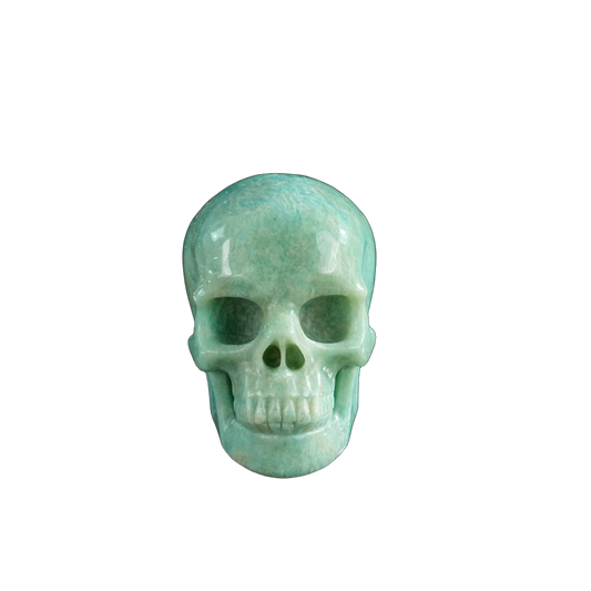 3.0" Amazonite Crystal Skull Carving - Hand Carved Decor