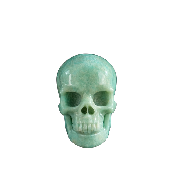 3.0" Amazonite Crystal Skull Carving - Hand Carved Decor