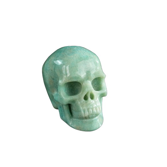 3.0" Amazonite Crystal Skull Carving - Hand Carved Decor