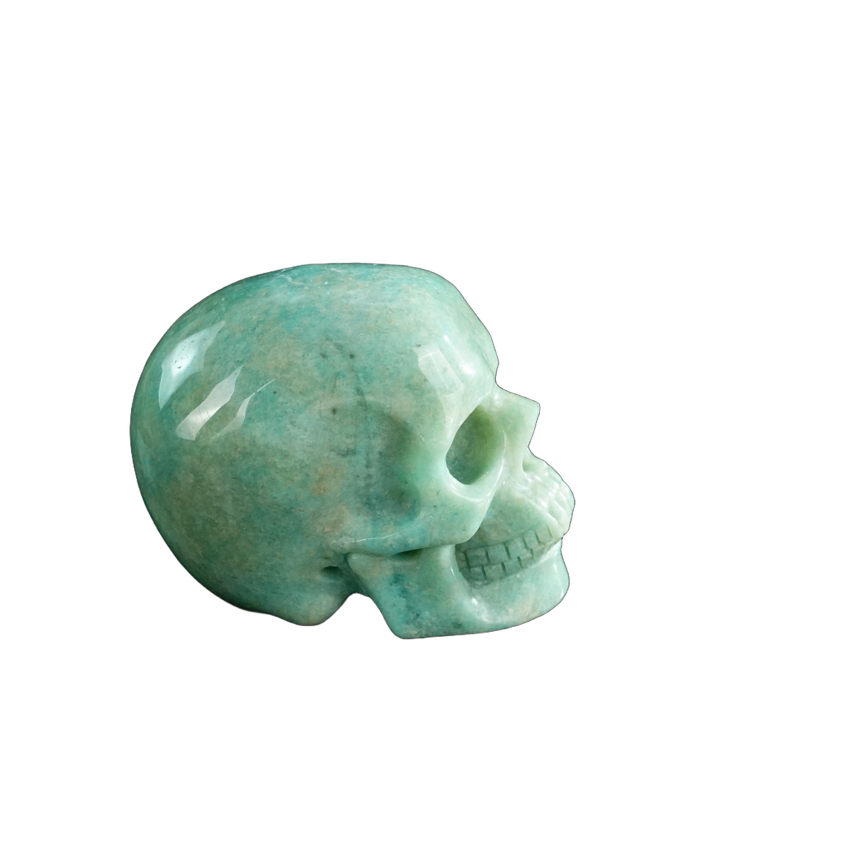 3.0" Amazonite Crystal Skull Carving - Hand Carved Decor