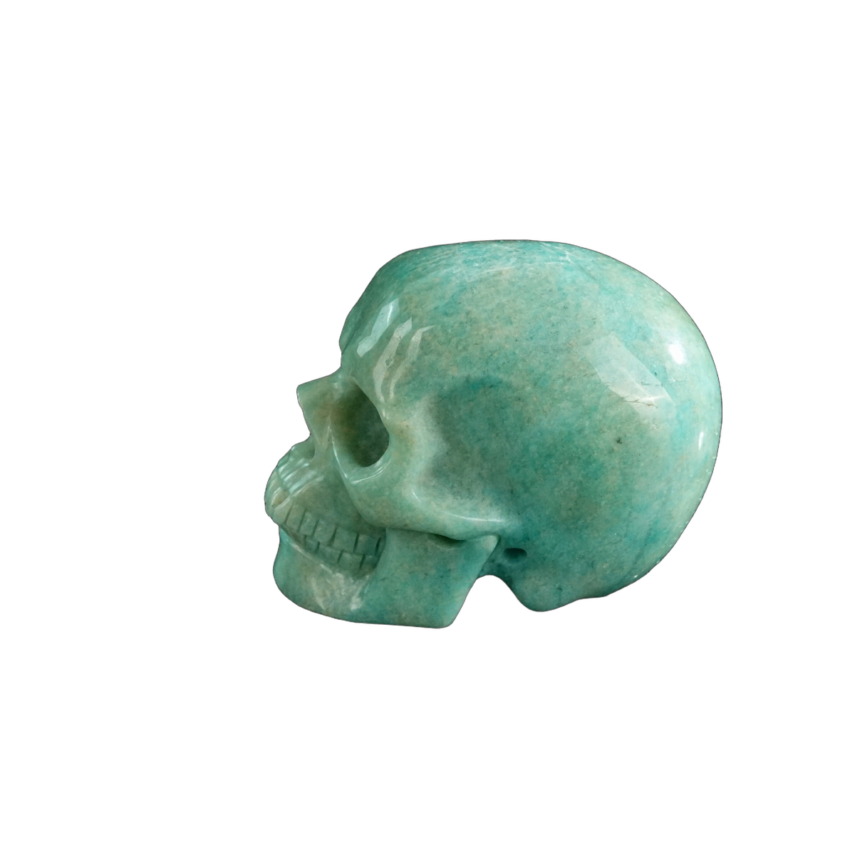 3.0" Amazonite Crystal Skull Carving - Hand Carved Decor