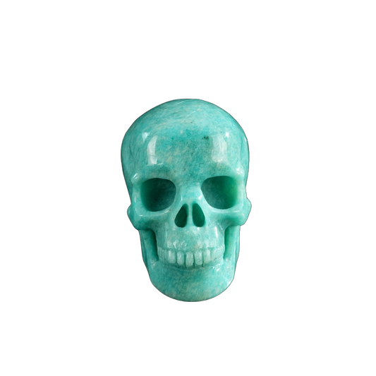 3.0" Amazonite Crystal Skull Carving - Hand Carved Decor