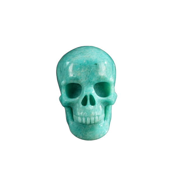 3.0" Amazonite Crystal Skull Carving - Hand Carved Decor
