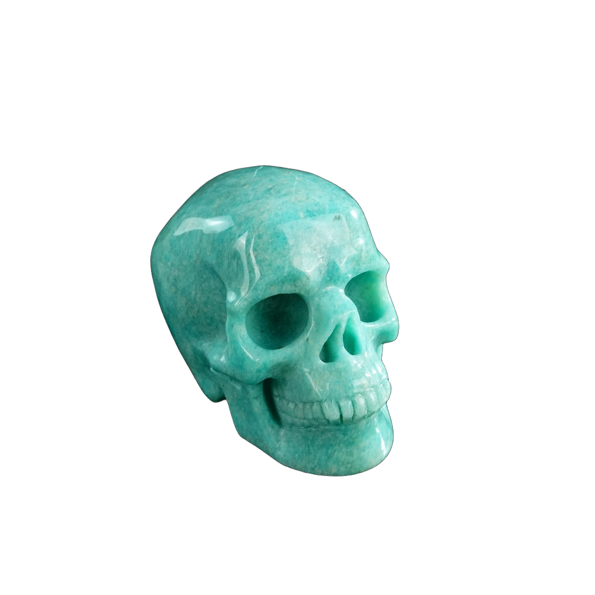 3.0" Amazonite Crystal Skull Carving - Hand Carved Decor