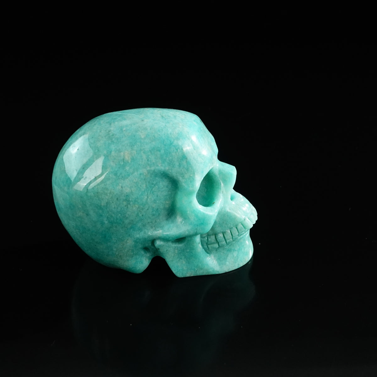 3.0" Amazonite Crystal Skull Carving - Unique Piece #AA02