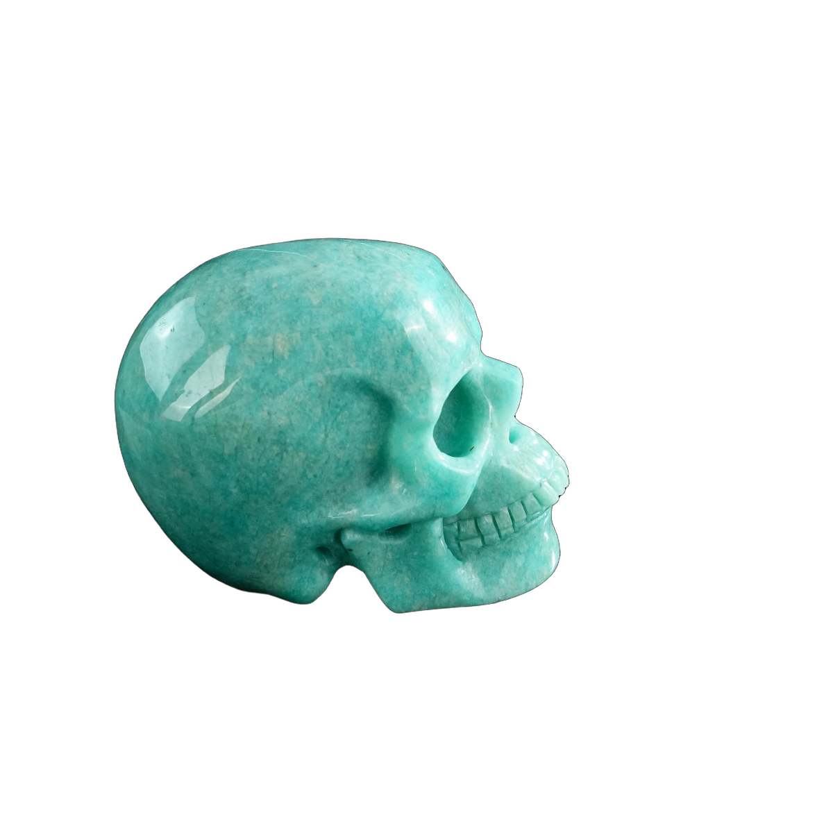 3.0" Amazonite Crystal Skull Carving - Hand Carved Decor