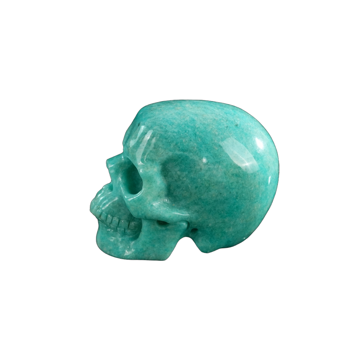 3.0" Amazonite Crystal Skull Carving - Hand Carved Decor