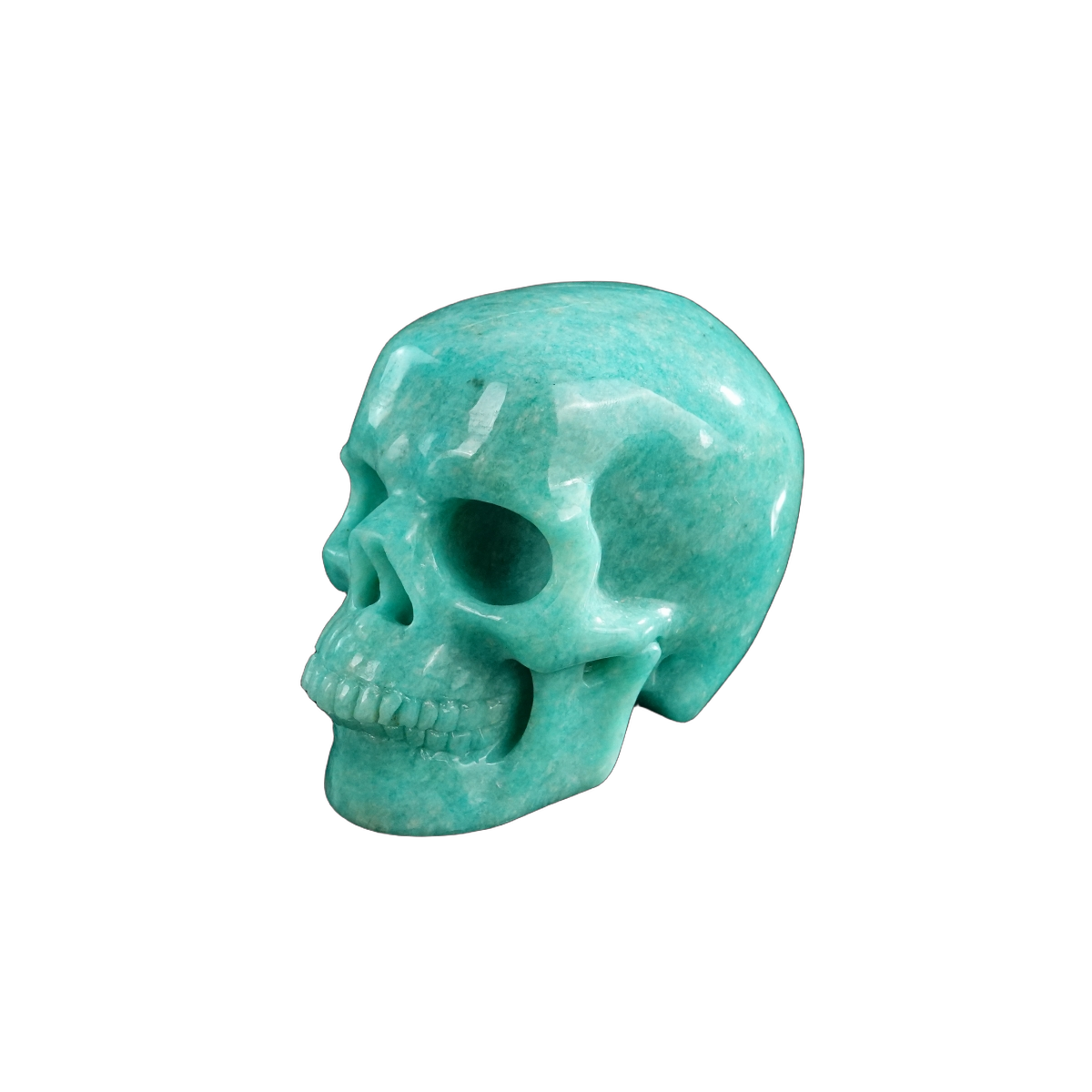 3.0" Amazonite Crystal Skull Carving - Hand Carved Decor