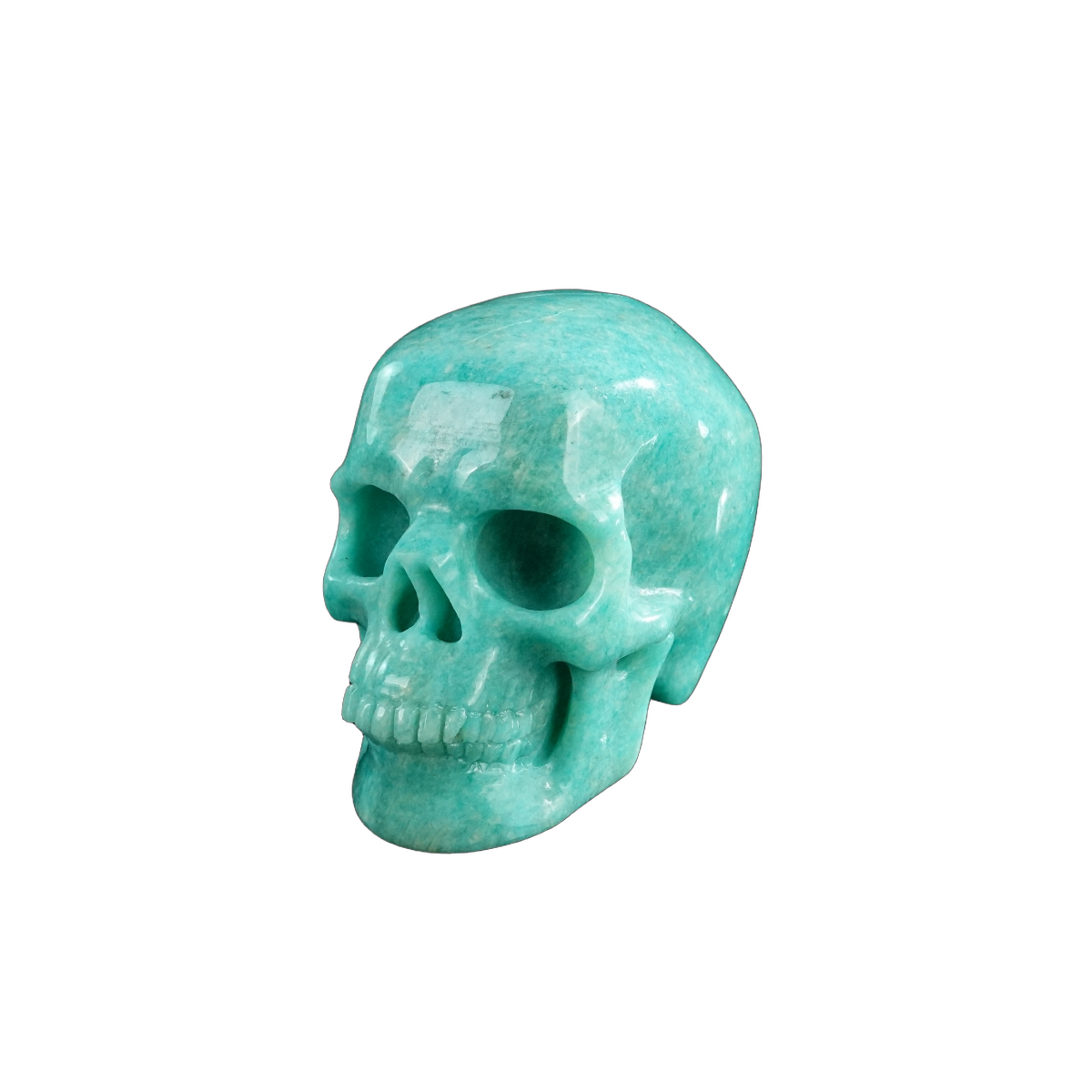 3.0" Amazonite Crystal Skull Carving - Hand Carved Decor