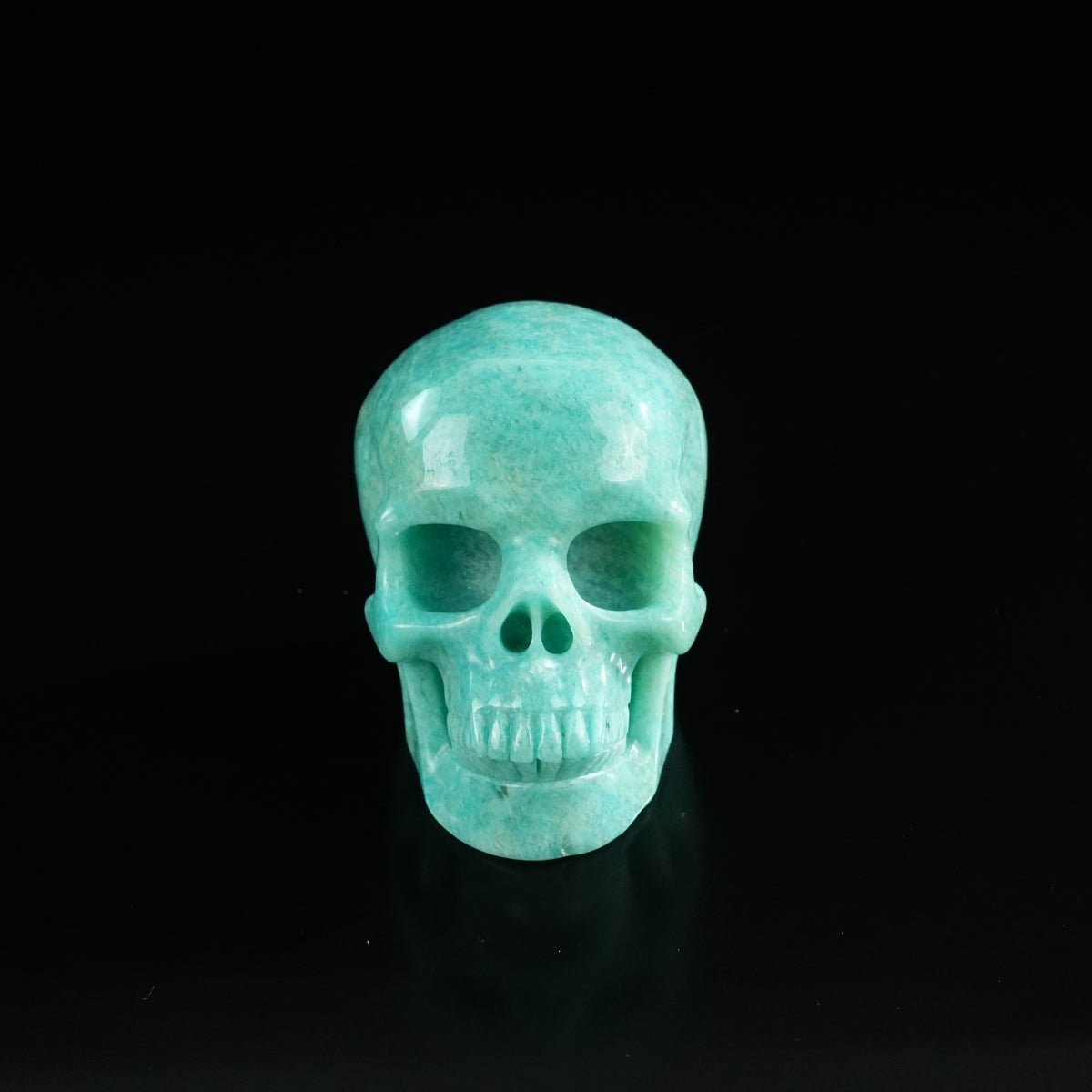 3.0" Amazonite Crystal Skull Carving - Unique Piece #AA03