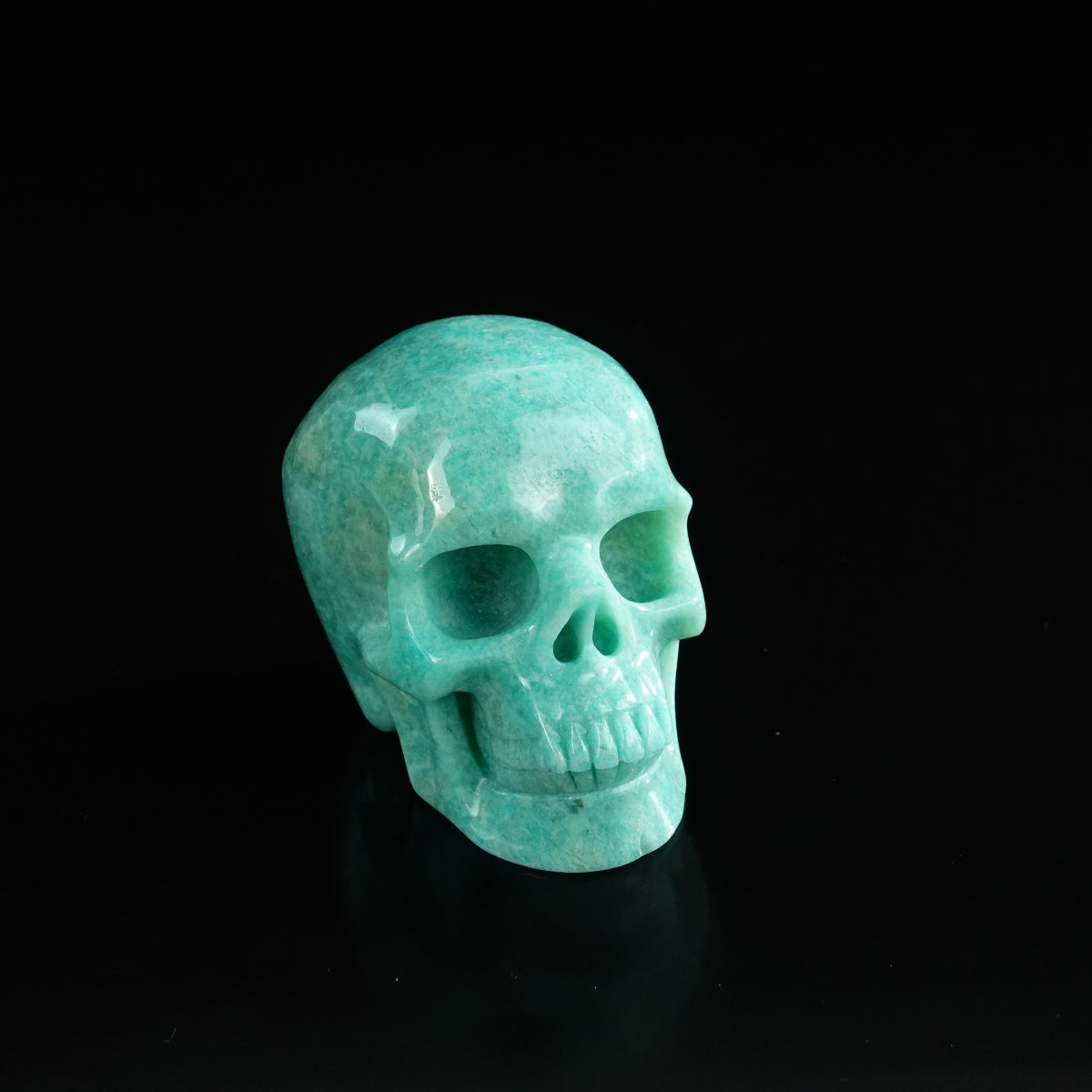 3.0" Amazonite Crystal Skull Carving - Unique Piece #AA03